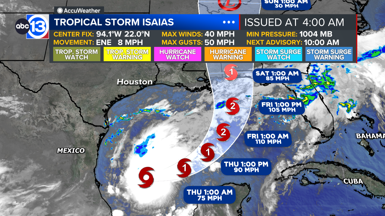 Isaias made landfall near Destin Florida
— ABC 7 Bay Area