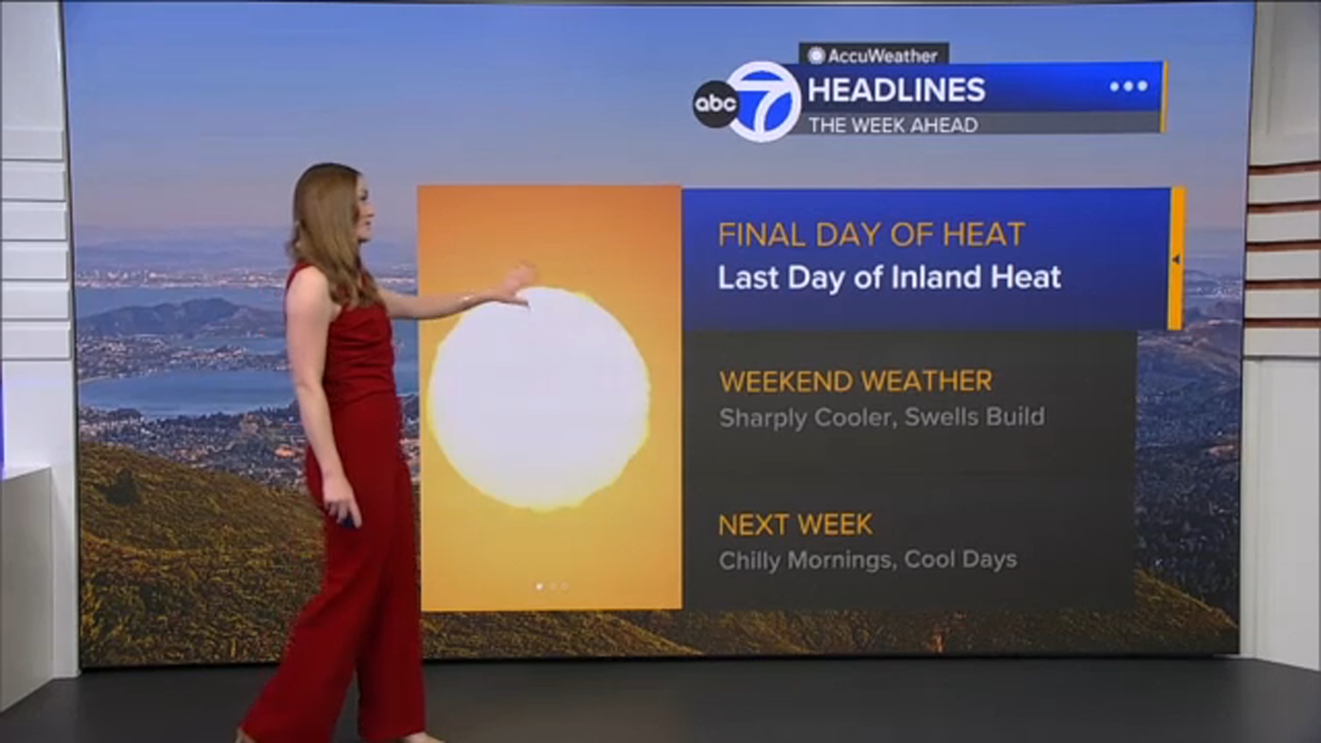 AccuWeather Forecast: Heat Advisory expires tonight; temps cool down into weekend
— ABC 7 Bay Area, Walnut Creek Community news