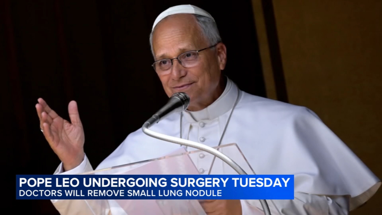 Pope Leo heads to hospital ahead of surgery to remove lung nodule

       — ABC 7 Bay Area, Walnut Creek Health news
