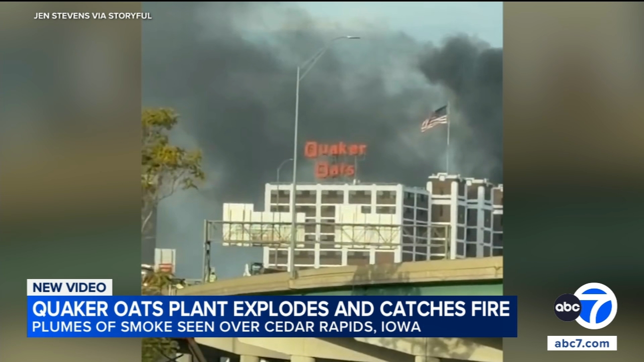 Explosion and fire erupt at Quaker Oats plant in Cedar Rapids, Iowa; no injuries
       — ABC 7 Bay Area
