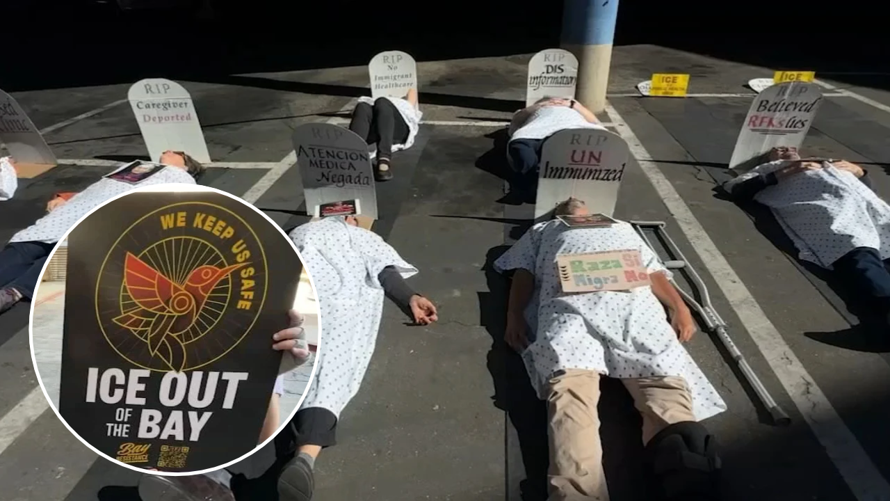 Activists demand end to ICE activity at Oakland's Eastmont Mall, stage 'die-in' demonstration
       — ABC 7 Bay Area