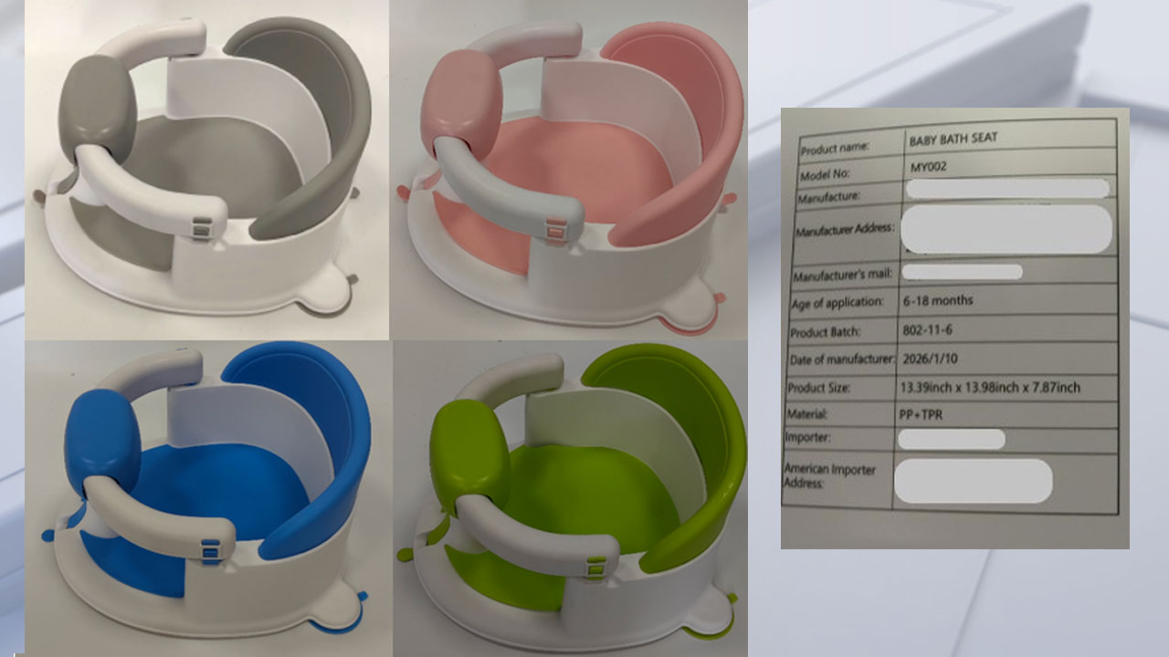 Baby bath seats sold on Amazon under recall for risk of serious injury, drowning — KTVU FOX 2 Bay Area, Walnut Creek Government news